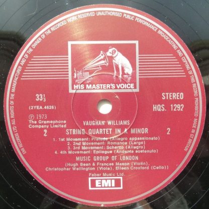 His Master's Voice HQS 1292 - String Quartets Nos 1 & 2 - Image 4