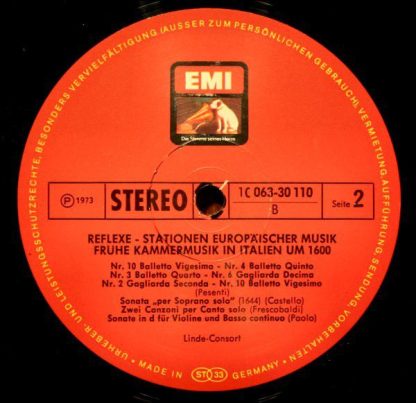 His Master's Voice 1C 063-30110 - Frühe Kammermusik In Italien U - Image 2