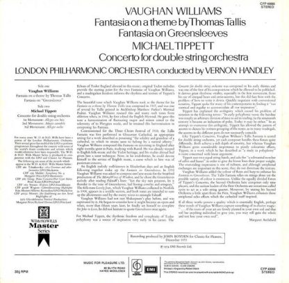 Classics For Pleasure CFP 40068 - Tallis Fantasia • Fantasia On - Image 2