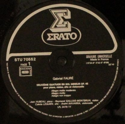 Erato STU 70552 - Deuxième Quatuor En Sol Mineur Op. 45 Trio En - Image 6