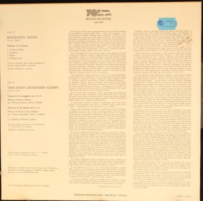 Bongiovanni GB 5007 - Sinbfonia In Fa MInore / Concerto In Fa Ma - Image 2