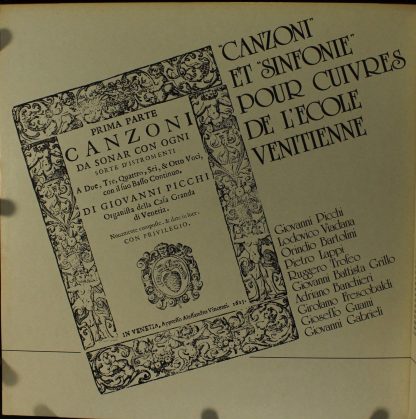 ARION 38731 - "Canzoni" Et "Sinfonie" Pour Cuivres De L' Ecole V - Image 3