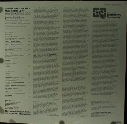 Eurodisc SQ 27 319 KK - Musikalisches Opfer, BWV 1070 - Image 2