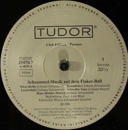 Tudor 29 076 7 - Schrammel Musik Auf Dem Fiaker Ball - Image 3