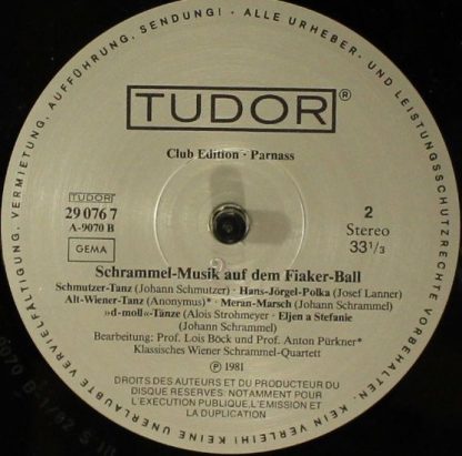Tudor 29 076 7 - Schrammel Musik Auf Dem Fiaker Ball - Image 4