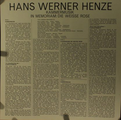 L'Oiseau-Lyre DSLO 5 - Kammermusik / In Memoriam: Die Weisse Ros - Image 4