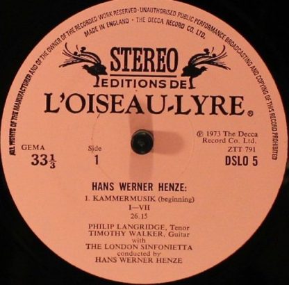 L'Oiseau-Lyre DSLO 5 - Kammermusik / In Memoriam: Die Weisse Ros - Image 5