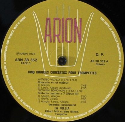 ARION ARN 38 352 - Cinq Doubles Concertos Pour Trompettes - Image 4