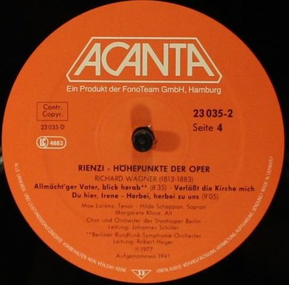 ACANTA 23 035 - Rienzi - Der Letzte Der Tribunen - Image 6