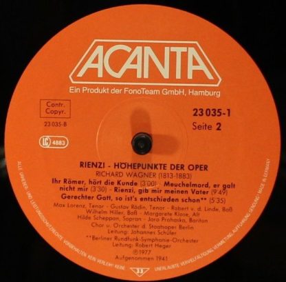 ACANTA 23 035 - Rienzi - Der Letzte Der Tribunen - Image 8