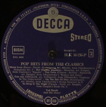 DECCA SLK 16156-P - Plays Pop Hits From The Classics - Image 4