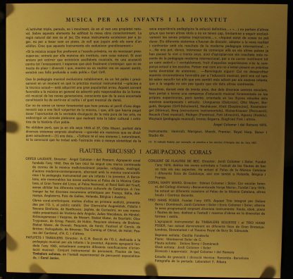 Barnafon S.A BN -LP- 464 - Flautes, Percussio I Agrupacions Cora - Image 3