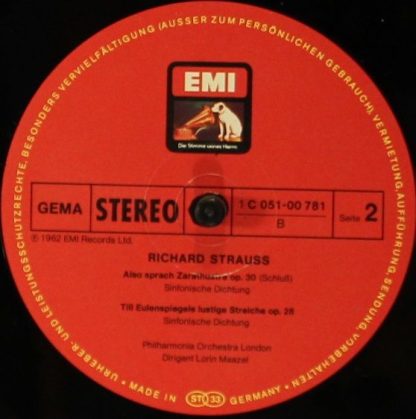 His Master's Voice 1C 051 - 00 781 - Also Sprach Zarathustra / T - Image 4