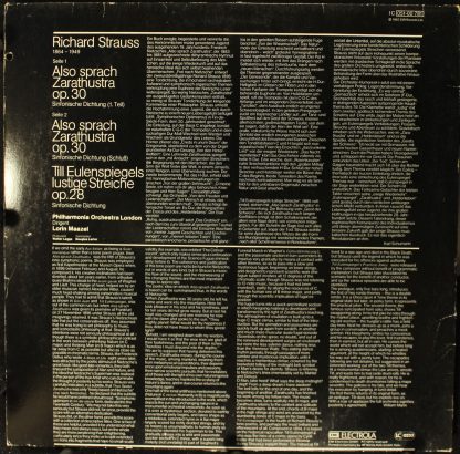His Master's Voice 1C 051 - 00 781 - Also Sprach Zarathustra / T - Image 2