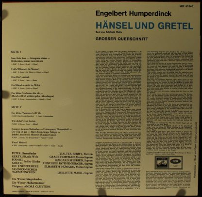EMI SME 80 865 - Hänsel Und Gretel (Großer Querschnitt) - Image 2