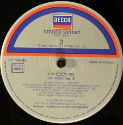 DECCA 591057 BA-372 - Erwartung 6 Lieder Op.8 - Image 5