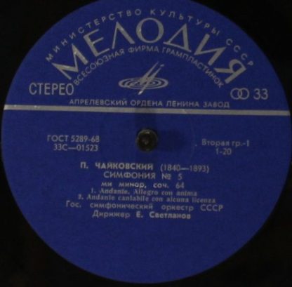 33С 01523—24 - Симфония No. 5 ми минор, Соч. 64 - Image 3