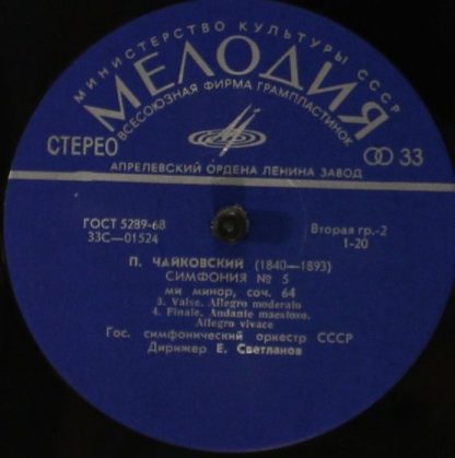 33С 01523—24 - Симфония No. 5 ми минор, Соч. 64 - Image 4