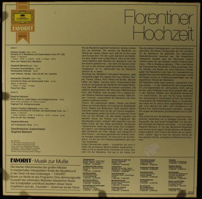 Deutsche Grammophon Favorit 2535 641 - Florentiner Hochzeit, Vir - Image 2