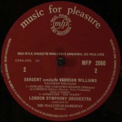 Music For Pleasure MFP 2060 - Sir Malcolm Sargent Conducts Vaugh - Image 3