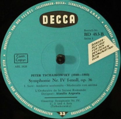 DECCA BD 483-B - Symphonie Nr.4 F-Moll Op. 36 - Image 4