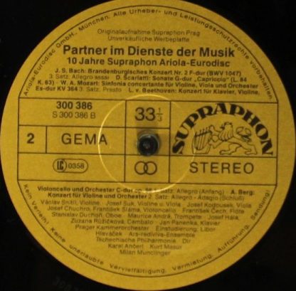 Supraphon 300 386 - Partner Im Dienste Der Musik - 10 Jahre Supr - Image 6