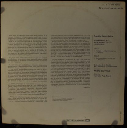 Pathé Marconi EMI C 045-12172 - Symphonie N°3 en Ut mineur “avec - Image 2