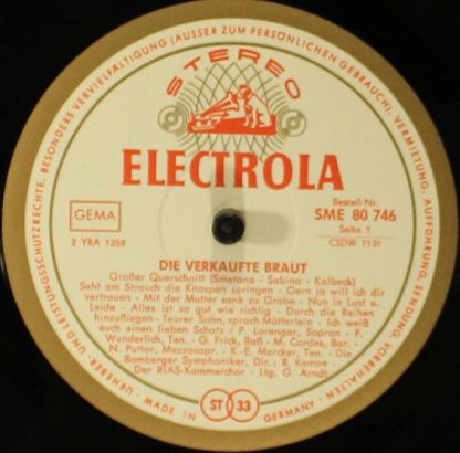 Die Stimme Seines Herrn SME 80 746 - Die Verkaufte Braut (Großer - Image 3