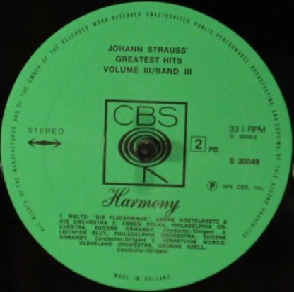 CBS Harmony 30049 - Johann Strauss' Greatest Hits Vol.3 - Image 3
