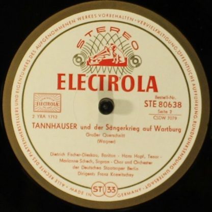 Electrola STE 80 638 - Tannhäuser (Großer Querschnitt) - Image 4