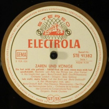 Electrola E 91 382 - Zaren Und Könige - Arien Aus Don Carlos, Bo - Image 3