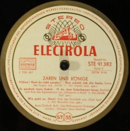 Electrola E 91 382 - Zaren Und Könige - Arien Aus Don Carlos, Bo - Image 4