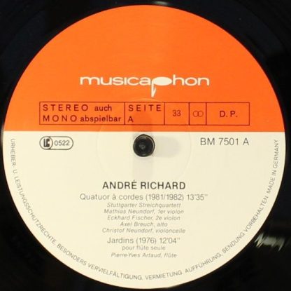 Musicaphon BM 7501 - Quatour A Cordes / Jardins / Ritournelle / - Image 3