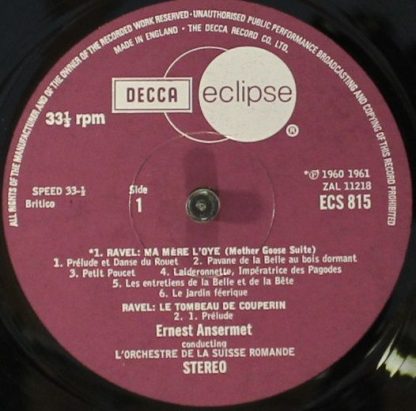 Decca Eclipse ECS 815 - Ma Mère L'Oye (Mother Goose Suite),  Le - Image 4