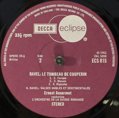 Decca Eclipse ECS 815 - Ma Mère L'Oye (Mother Goose Suite),  Le - Image 3