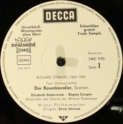 DECCA SMD 1190 - Der Rosenkavalier Szenen - Image 3