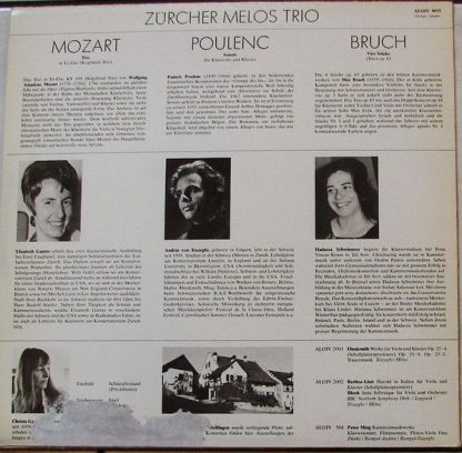 Aloiv Records A 3033 - Mozart - Poulenc - Bruch - Image 2