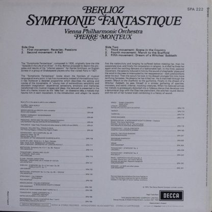 DECCA SPA 222 - Symphonie Fantastique - Image 3