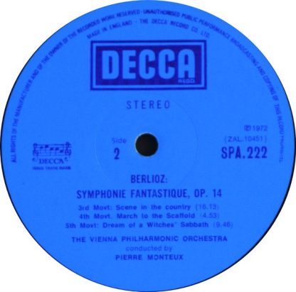 DECCA SPA 222 - Symphonie Fantastique - Image 5