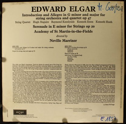 Argo ZRG 573 - Introduction And Allegro / Serenade For Strings - Image 2