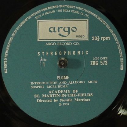 Argo ZRG 573 - Introduction And Allegro / Serenade For Strings - Image 3