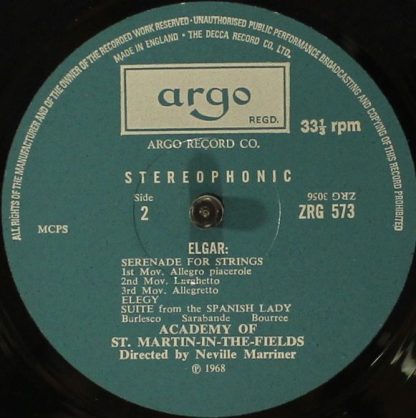 Argo ZRG 573 - Introduction And Allegro / Serenade For Strings - Image 4