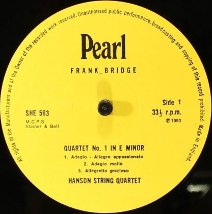 Pearl SHE563 - String Quartet No.1 / String Trio - Image 5