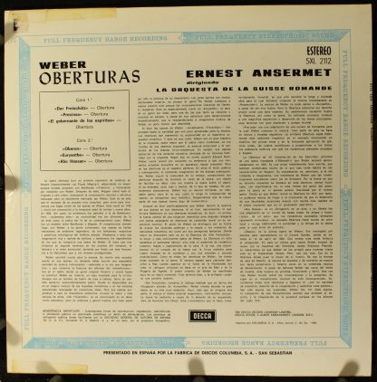 DECCA SXL 2112 - Overtures - Image 2