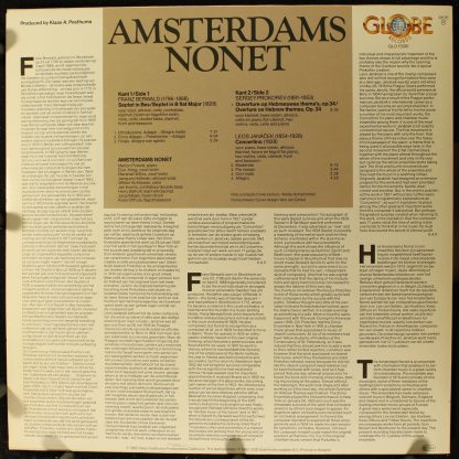 Globe Records GLO 15001 - Amsterdams Nonet - Image 2