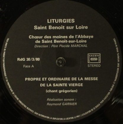 Disques RDG RdG 30/03/80 - Liturgies - Saint-Benoît-Sur-Loire - Image 5