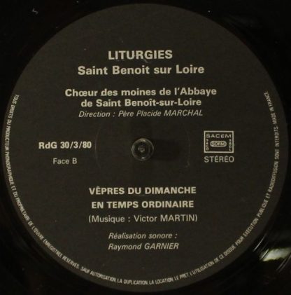 Disques RDG RdG 30/03/80 - Liturgies - Saint-Benoît-Sur-Loire - Image 6