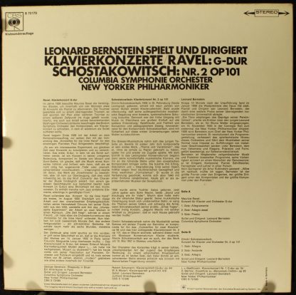 CBS S 72 170 - Leonard Bernstein spielt und dirigiert Ravel: Kla - Image 2