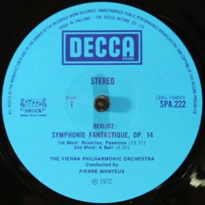 DECCA SPA 222 - Symphonie Fantastique - Image 3