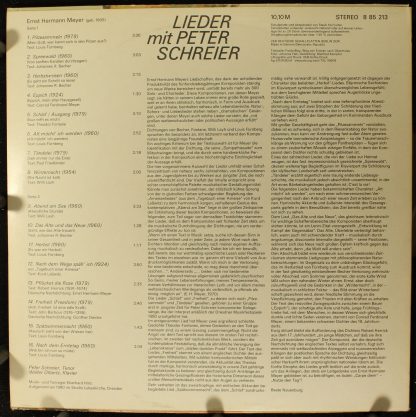 Nova 8 85 213 - Lieder Mit Peter Schreier - Image 2